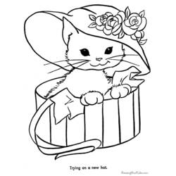 ぬりえページ: 猫 (動物) #1807 - 無料の印刷可能なぬりえページ