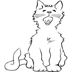 ぬりえページ: 猫 (動物) #1857 - 無料の印刷可能なぬりえページ