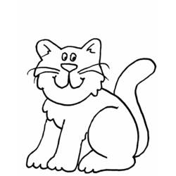 ぬりえページ: 猫 (動物) #1870 - 無料の印刷可能なぬりえページ