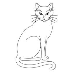 ぬりえページ: 猫 (動物) #1876 - 無料の印刷可能なぬりえページ