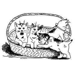 ぬりえページ: 猫 (動物) #1901 - 無料の印刷可能なぬりえページ