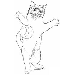 ぬりえページ: 猫 (動物) #1908 - 無料の印刷可能なぬりえページ