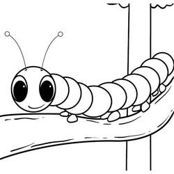 ぬりえページ: 毛虫 (動物) #18273 - 無料の印刷可能なぬりえページ