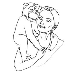 ぬりえページ: チンパンジー (動物) #2797 - 無料の印刷可能なぬりえページ