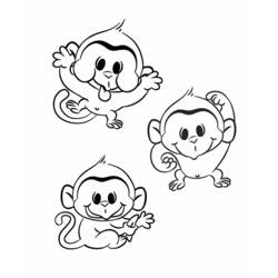 ぬりえページ: チンパンジー (動物) #2842 - 無料の印刷可能なぬりえページ