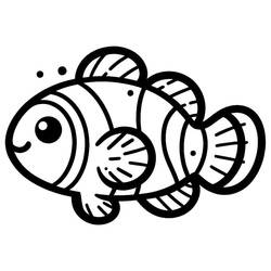 ぬりえ: カクレクマノミ - 無料の印刷可能なぬりえページ