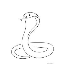 ぬりえページ: コブラ (動物) #3227 - 無料の印刷可能なぬりえページ