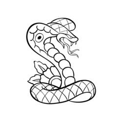 ぬりえページ: コブラ (動物) #3255 - 無料の印刷可能なぬりえページ
