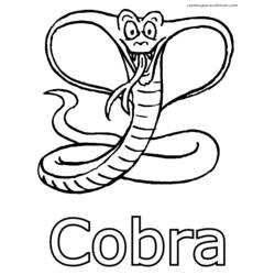 ぬりえページ: コブラ (動物) #3289 - 無料の印刷可能なぬりえページ