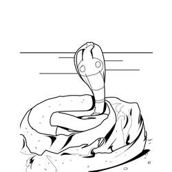 ぬりえページ: コブラ (動物) #3290 - 無料の印刷可能なぬりえページ