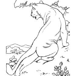 ぬりえページ: クーガー (動物) #4412 - 無料の印刷可能なぬりえページ