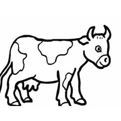 ぬりえページ: 牛 (動物) #13187 - 無料の印刷可能なぬりえページ