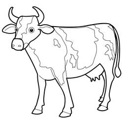 ぬりえページ: 牛 (動物) #13190 - 無料の印刷可能なぬりえページ