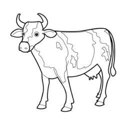 ぬりえページ: 牛 (動物) #13197 - 無料の印刷可能なぬりえページ
