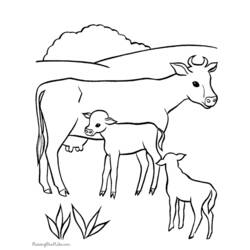 ぬりえページ: 牛 (動物) #13207 - 無料の印刷可能なぬりえページ