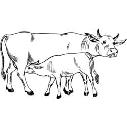 ぬりえページ: 牛 (動物) #13210 - 無料の印刷可能なぬりえページ