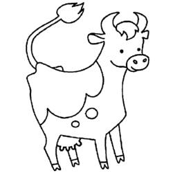 ぬりえページ: 牛 (動物) #13213 - 無料の印刷可能なぬりえページ