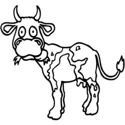 ぬりえページ: 牛 (動物) #13216 - 無料の印刷可能なぬりえページ
