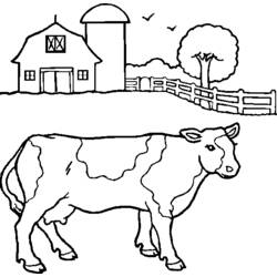ぬりえページ: 牛 (動物) #13234 - 無料の印刷可能なぬりえページ