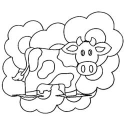ぬりえページ: 牛 (動物) #13238 - 無料の印刷可能なぬりえページ