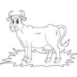 ぬりえページ: 牛 (動物) #13239 - 無料の印刷可能なぬりえページ