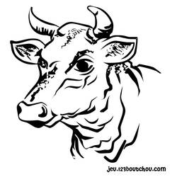 ぬりえページ: 牛 (動物) #13249 - 無料の印刷可能なぬりえページ