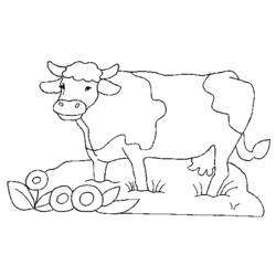 ぬりえページ: 牛 (動物) #13252 - 無料の印刷可能なぬりえページ