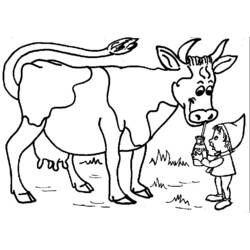 ぬりえページ: 牛 (動物) #13272 - 無料の印刷可能なぬりえページ