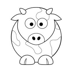 ぬりえページ: 牛 (動物) #13273 - 無料の印刷可能なぬりえページ