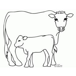 ぬりえページ: 牛 (動物) #13282 - 無料の印刷可能なぬりえページ