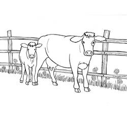 ぬりえページ: 牛 (動物) #13292 - 無料の印刷可能なぬりえページ