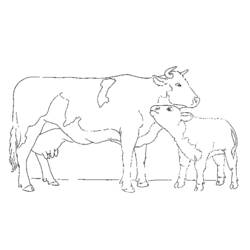 ぬりえページ: 牛 (動物) #13298 - 無料の印刷可能なぬりえページ
