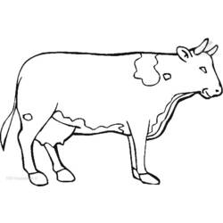 ぬりえページ: 牛 (動物) #13319 - 無料の印刷可能なぬりえページ