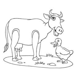 ぬりえページ: 牛 (動物) #13329 - 無料の印刷可能なぬりえページ