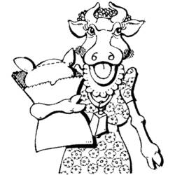 ぬりえページ: 牛 (動物) #13364 - 無料の印刷可能なぬりえページ