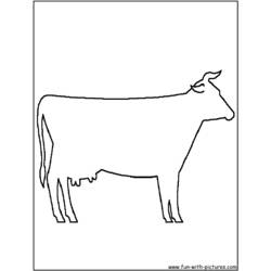 ぬりえページ: 牛 (動物) #13367 - 無料の印刷可能なぬりえページ