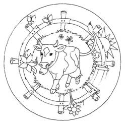 ぬりえページ: 牛 (動物) #13386 - 無料の印刷可能なぬりえページ