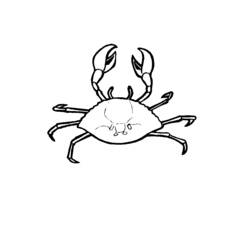 ぬりえページ: カニ (動物) #4628 - 無料の印刷可能なぬりえページ