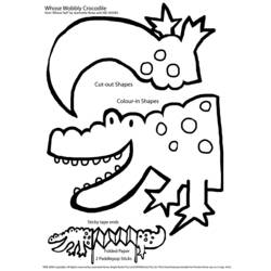 ぬりえページ: クロコダイル (動物) #4974 - 無料の印刷可能なぬりえページ