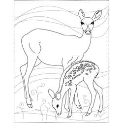 ぬりえページ: 鹿 (動物) #2601 - 無料の印刷可能なぬりえページ