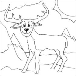 ぬりえページ: 鹿 (動物) #2617 - 無料の印刷可能なぬりえページ