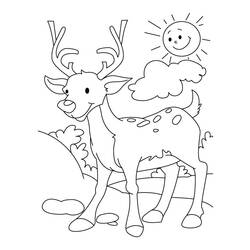 ぬりえページ: 鹿 (動物) #2651 - 無料の印刷可能なぬりえページ