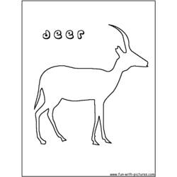 ぬりえページ: 鹿 (動物) #2673 - 無料の印刷可能なぬりえページ