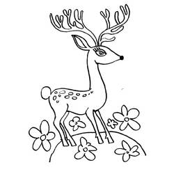 ぬりえページ: 鹿 (動物) #2745 - 無料の印刷可能なぬりえページ