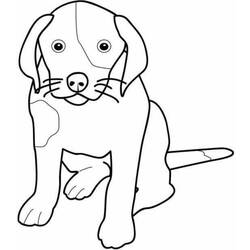 ぬりえページ: 犬 (動物) #3 - 無料の印刷可能なぬりえページ