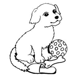 ぬりえページ: 犬 (動物) #49 - 無料の印刷可能なぬりえページ