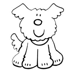 ぬりえページ: 犬 (動物) #5 - 無料の印刷可能なぬりえページ
