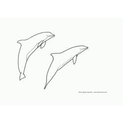 ぬりえページ: イルカ (動物) #5115 - 無料の印刷可能なぬりえページ