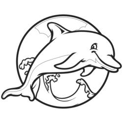 ぬりえページ: イルカ (動物) #5125 - 無料の印刷可能なぬりえページ