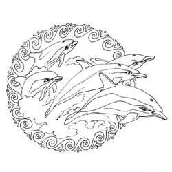 ぬりえページ: イルカ (動物) #5141 - 無料の印刷可能なぬりえページ